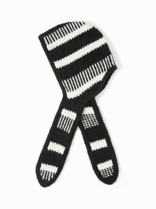 WOOL-BLEND STRIPED KNITTED HAT