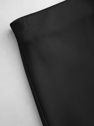 Satin Mid Rise Ruffle Bias Maxi Skirt