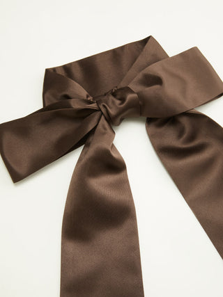 Jacquard Floral Bandeau A-line Mini Dress With Bowknot Scarf