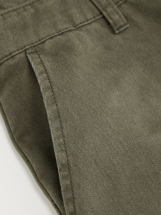 Denim V-neck Button Pocket Wide Leg Jumpsuit