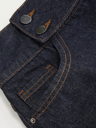 Washed Denim Low Rise A-Line Mini Skort