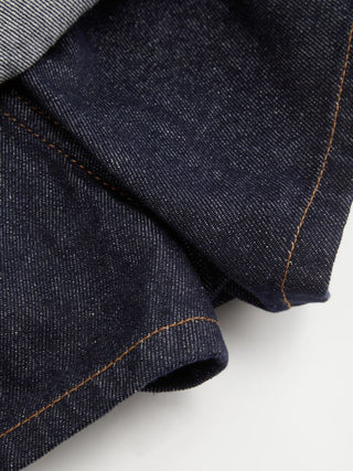 Washed Denim Low Rise A-Line Mini Skort