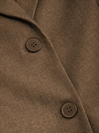 Notch Collar Size Tie Button Oversized Blazer