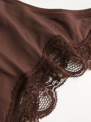 Jersey Jersey U-neckline Lace Trim Lingerie Set For Bedroom