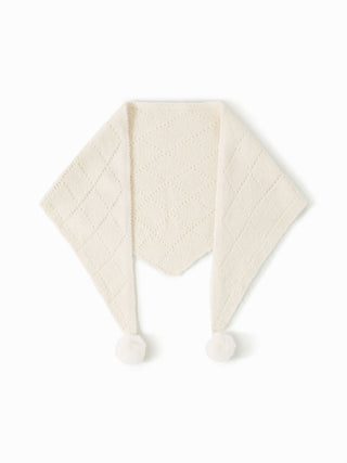 WOOL POM-POM KNITTED SCARF