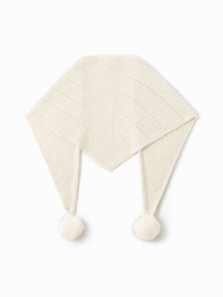 WOOL POM-POM KNITTED SCARF