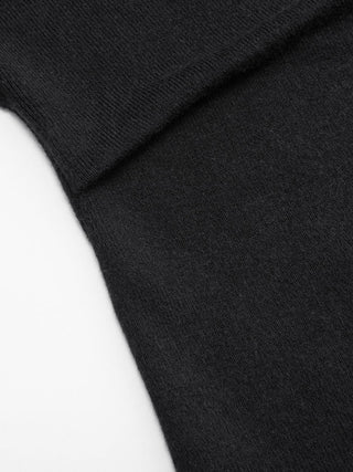 Knit Fabric Knit Boat Neck Asymmetrical Hem Spilt Batwing Sleeve Top  For Daily Casual Work