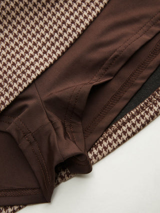 Jacquard Houndstooth Low Rise Split Mini Skort