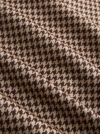 Jacquard Houndstooth Low Rise Split Mini Skort