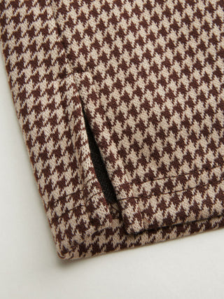 Jacquard Houndstooth Low Rise Split Mini Skort