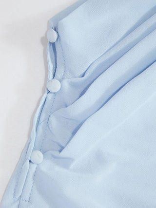 Satin High Neck Cape Sleeve Maxi Dress