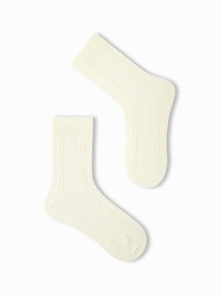 2 PAIRS KNITTED CREW SOCKS