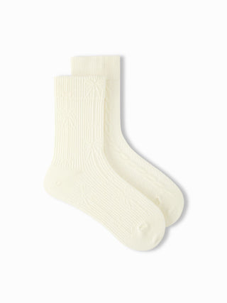 2 PAIRS KNITTED CREW SOCKS