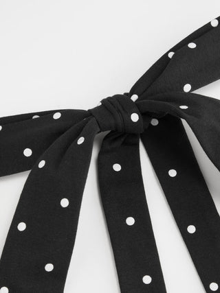 Cotton Polka Dot Halter Neck Ruched Tie Back Top