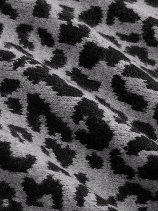 LEOPARD PRINT FRINGED SHAWL