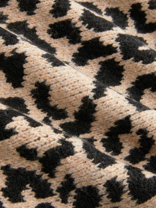 LEOPARD PRINT FRINGED SHAWL