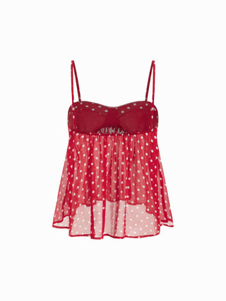 Square Neck Leopard Bowknot Cami Top