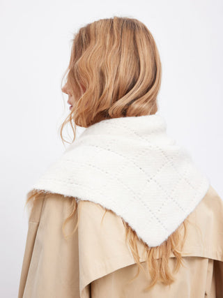 WOOL POM-POM KNITTED SCARF