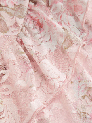 Lace Floral Sweetheart Tiered Mini Dress