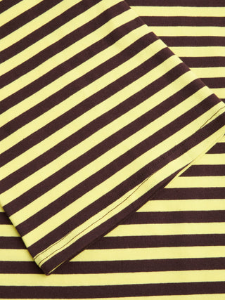 Cotton-blend Stripe Oversized Tee