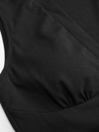 Cotton-Blend V-neck Ruched Top