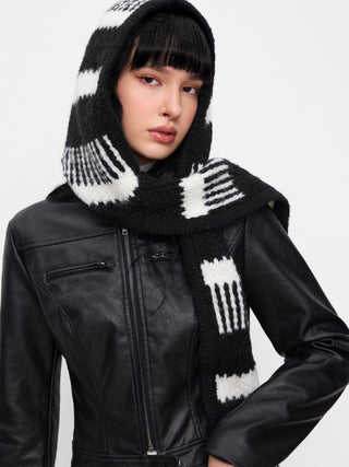 WOOL-BLEND STRIPED KNITTED HAT