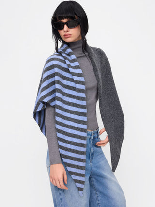 STRIPD TWO-TONE SHAWL