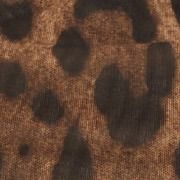 Chiffon Leopard Square Neck Bell Sleeve Top