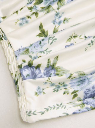 Floral Ruched Bandeau Top