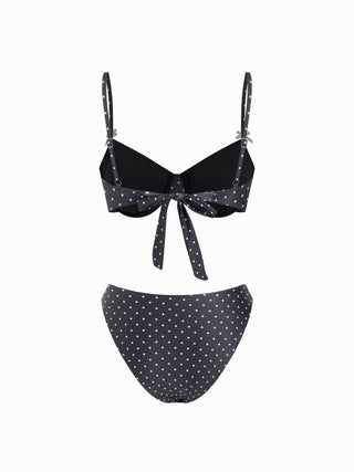 Sweetheart Polka Dot Underwire Cheeky Bikini Set