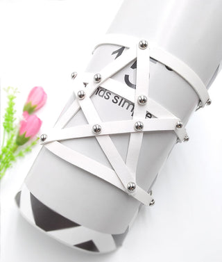 PU leather rivet thigh band  | Festival Outfits Women