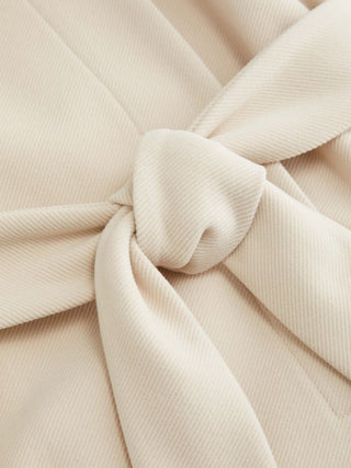 Wool-look Stand Collar Cloak Sleeve Oversized Jacket With Belt
