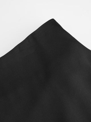 Low Rise Lace Trim A-line Mini Skirt