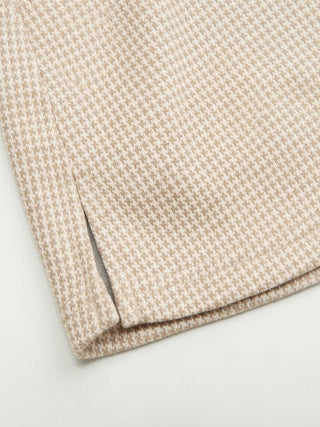 Jacquard Houndstooth Low Rise Split Mini Skort