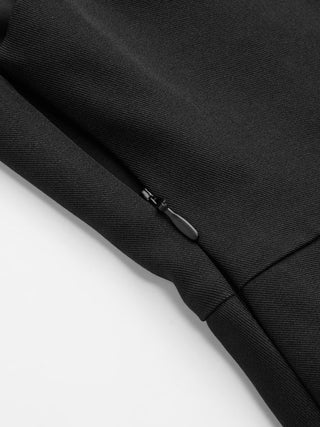 Boat Neck Pleated A-line Mini Dress