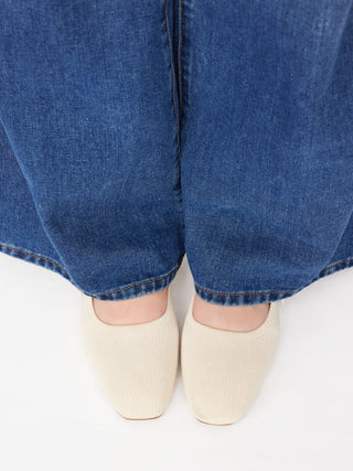 DOUBLE STRAP KNITTED MARY JANE FLATS