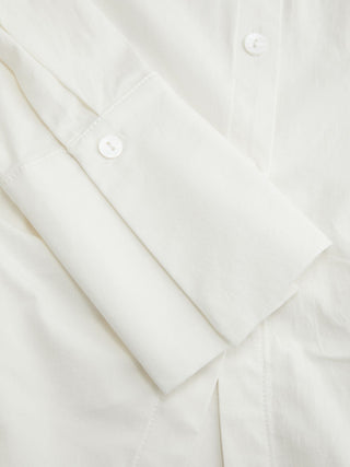 Stretch Cotton-blend Collar Button Long Sleeve Shirt
