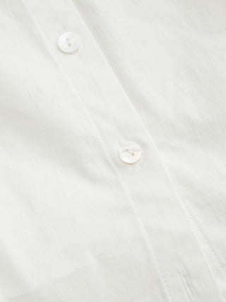 Stretch Cotton-blend Collar Button Long Sleeve Shirt