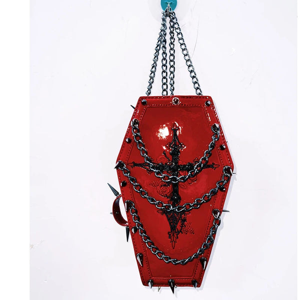 Rivet cross pattern metal chain bag  | Festival Outfits Women