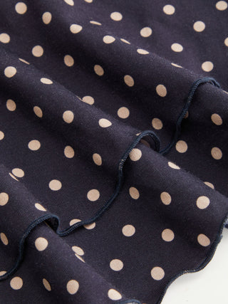 Chiffon Polka Dot Halter Neckline Ruffled Tie Back Mini Dress