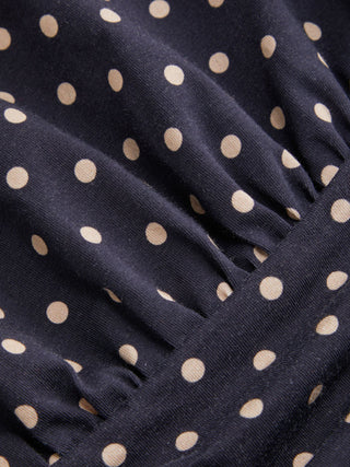 Chiffon Polka Dot Halter Neckline Ruffled Tie Back Mini Dress