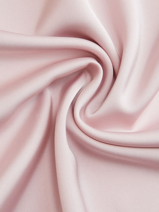 Satin Boat Neck Bell Sleeve Asymmetrical Blouse