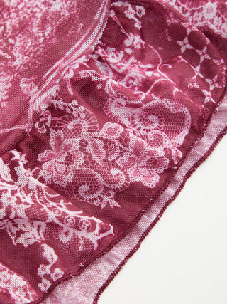 Halter Neckline Paisley Triangle Bikini Set With Ruffle Cover Up Skirt