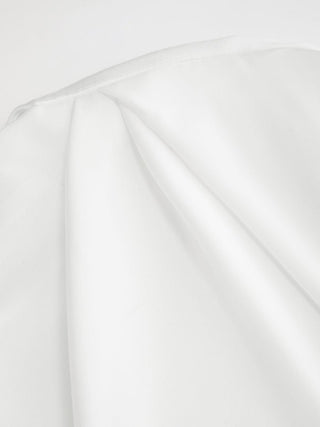Satin Stand Collar Ruched Short Sleeve Bodysuit