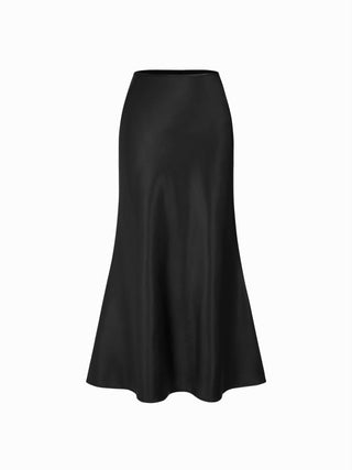 Stand Collar Cinched Waist Top With Belt & Zipper Mermaid Maxi Skirt Set