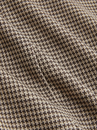 Jacquard Houndstooth Square Neck Crop Blazer Vest