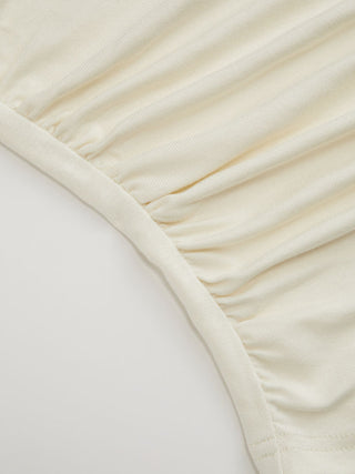 High Stretch Asymmetrical Neck Ruched Tank Top