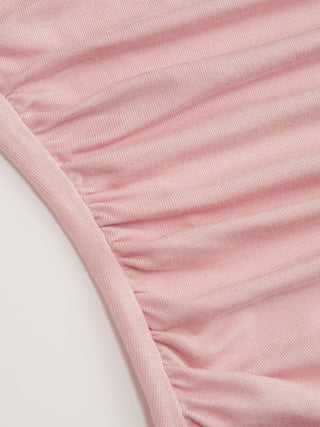 High Stretch Asymmetrical Neck Ruched Tank Top
