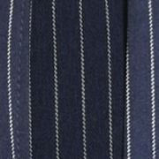 Striped Stand Collar Cut Out Blouse With Scarf