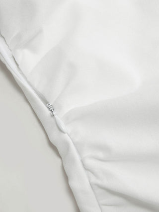 Linen-blend Boat Neck Ruched Cut Out Tie Back Top